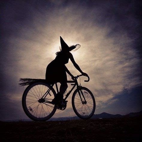 Malicious witch on a bike